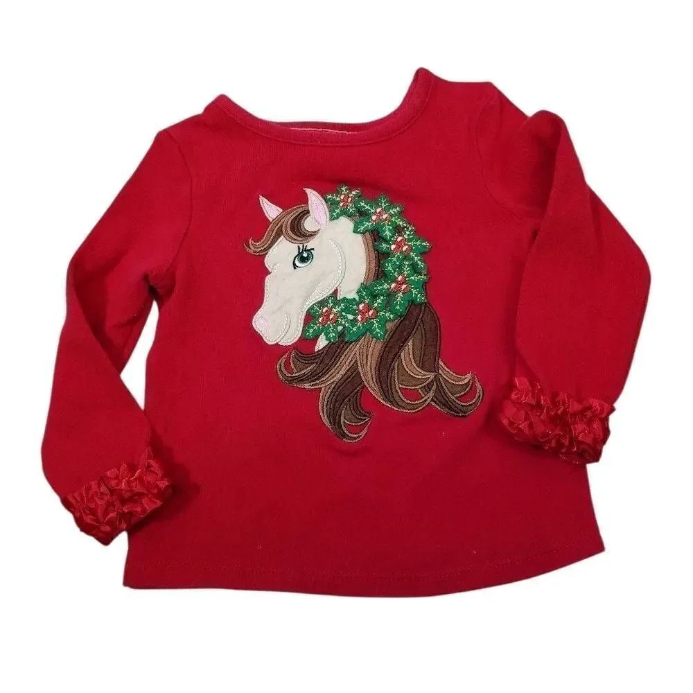 Copper Key Christmas Horse shirt 2T